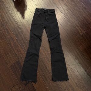 Just Black Denim Stretch Jeans 27 Mid Rise Boot Cut Scissor Cut